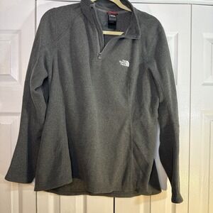 The North Face POLARTEC Classic Women's Gray Pullover Fleece Quarter Zip Size XL